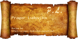 Prager Ludovika névjegykártya
